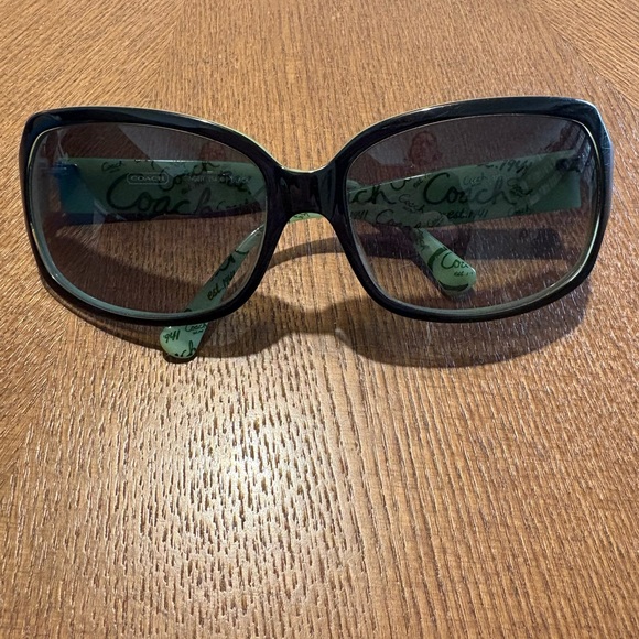 Coach Women's Sunglasses in Green and Black- Ginger S496 Black - Picture 7 of 12